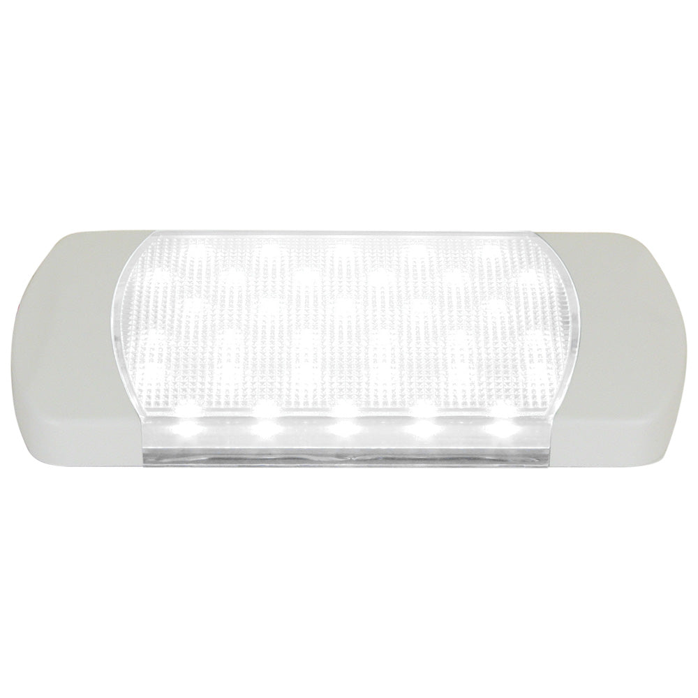 Scandvik Utility Light in cool white with 10-30V, mounted on boat interior, compact and durable accessory lighting.