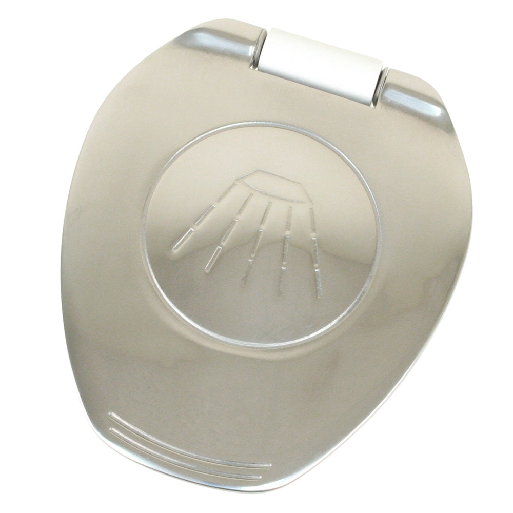 Scandvik white stainless steel recessed transom shower handle with 6-foot hose, vertical and horizontal mount for boat or marine use