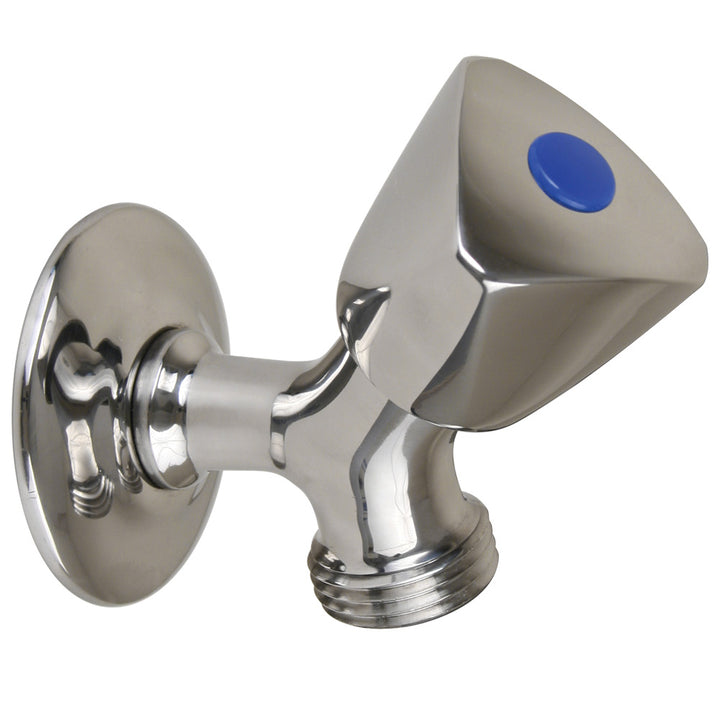 Scandvik SS washdown spigot for pressure pumps, stainless steel fixture with hose connection in a marine or industrial setting.