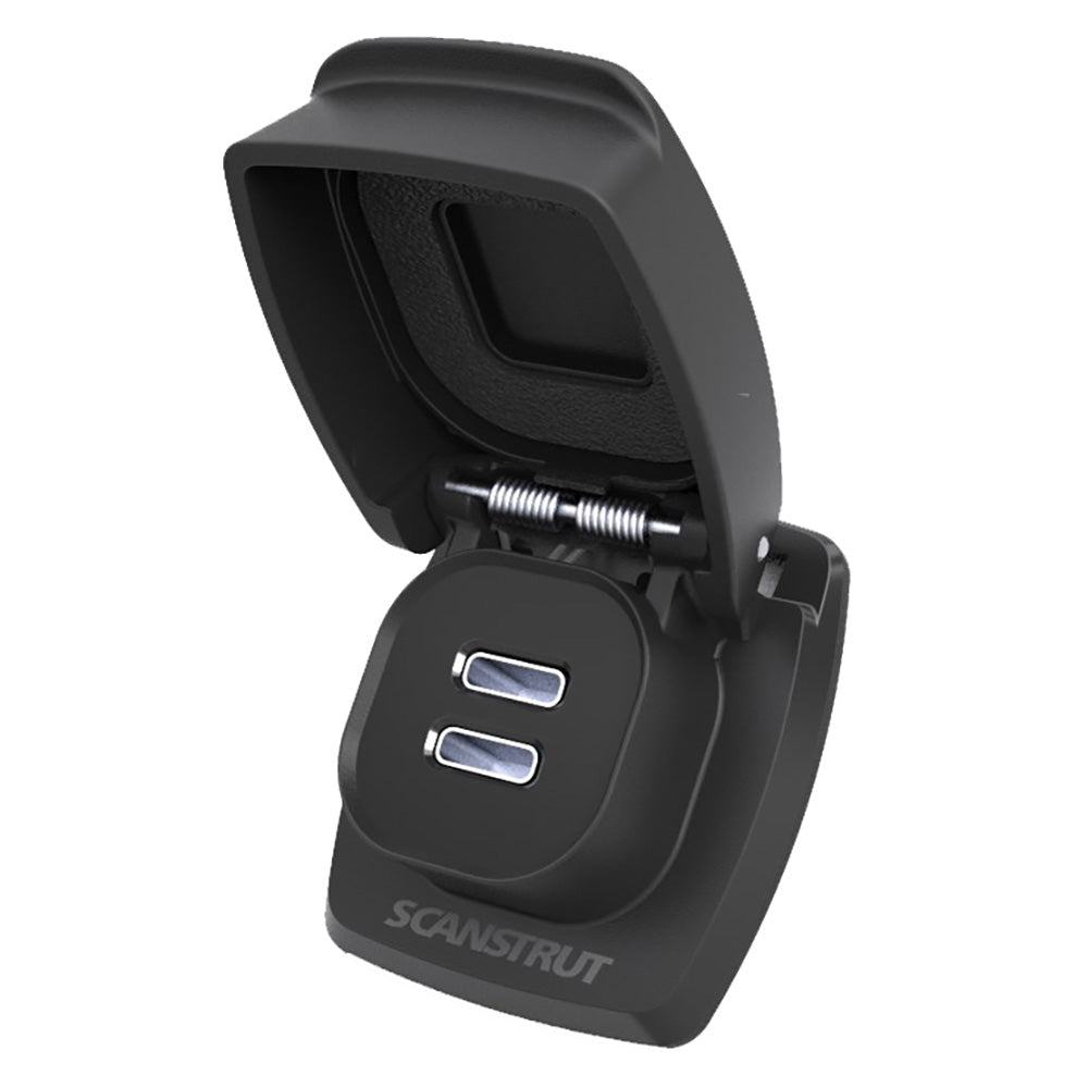 Scanstrut Flip Pro Max dual USB-C charge socket accessory with two USB-C ports for convenient device charging.