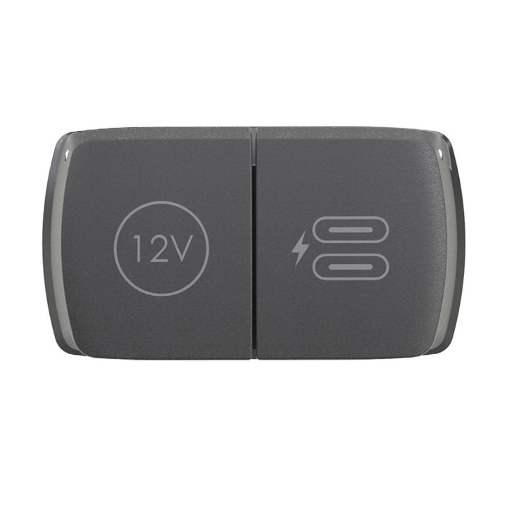 Scanstrut Flip Pro Multi dual USB-C 12V power socket accessory with waterproof cover, designed for marine and vehicle use.