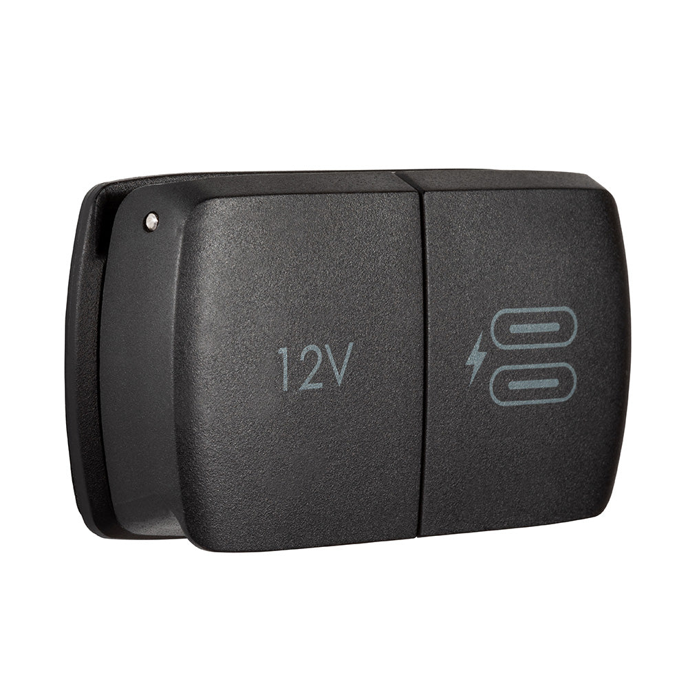 Scanstrut Flip Pro Multi dual USB-C and 12V power socket accessory for marine or vehicle use, with durable design and multiple charging ports.