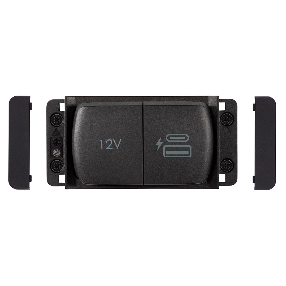 Scanstrut Flip Pro Multi dual USB-C 12V power socket accessory with sleek design for marine or vehicle use.