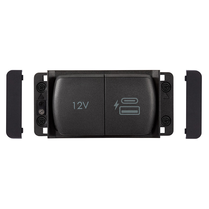 Scanstrut Flip Pro Multi dual USB-C 12V power socket accessory with sleek design for marine or vehicle use.