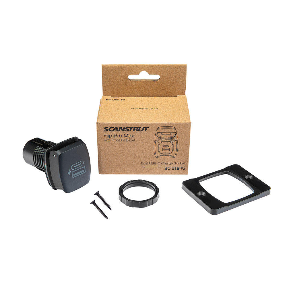 Scanstrut Flip Pro Plus fast charge USB-A and USB-C socket accessory for versatile device charging.