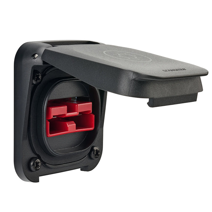 Scanstrut Ventura Series Anderson 50A solar connection accessory for marine solar power systems, shown in the image.