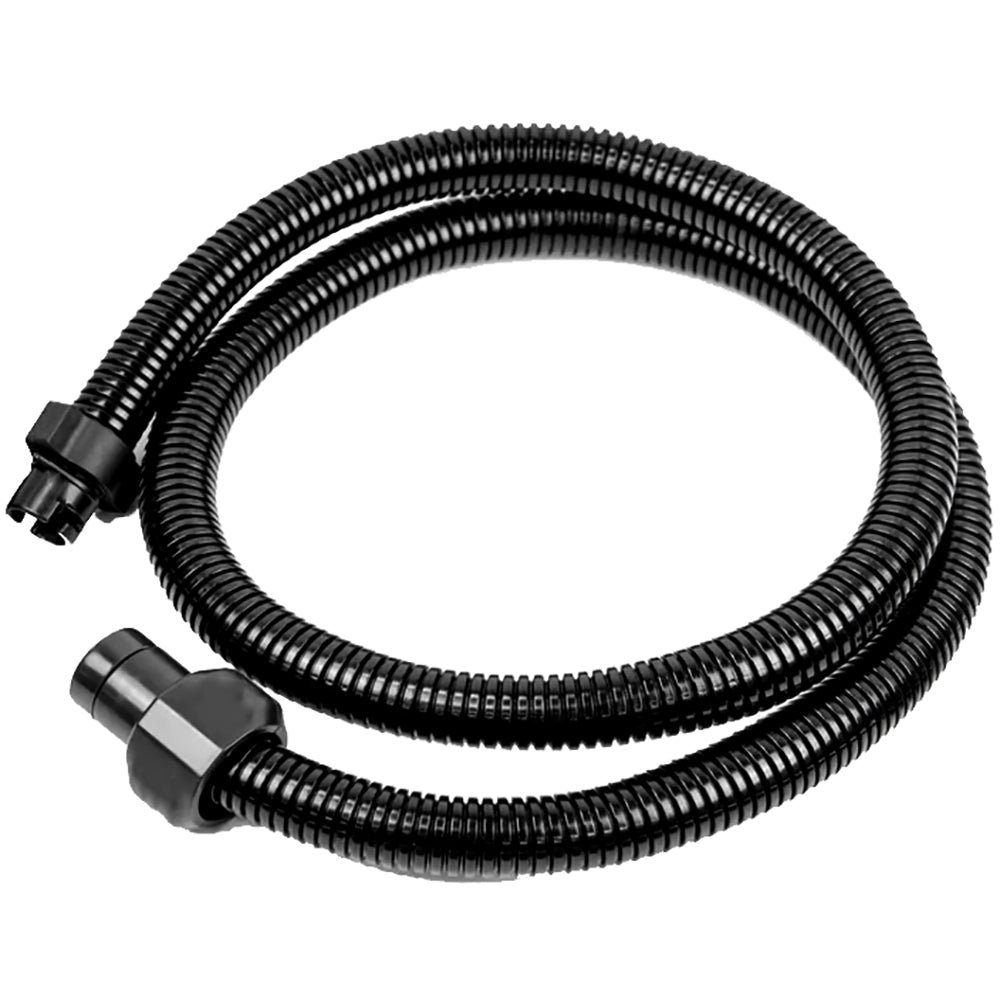 Scanstrut 12' ATMOS hose with mesh bag and fittings, designed for air pumps, shown with durable hose and accessories.