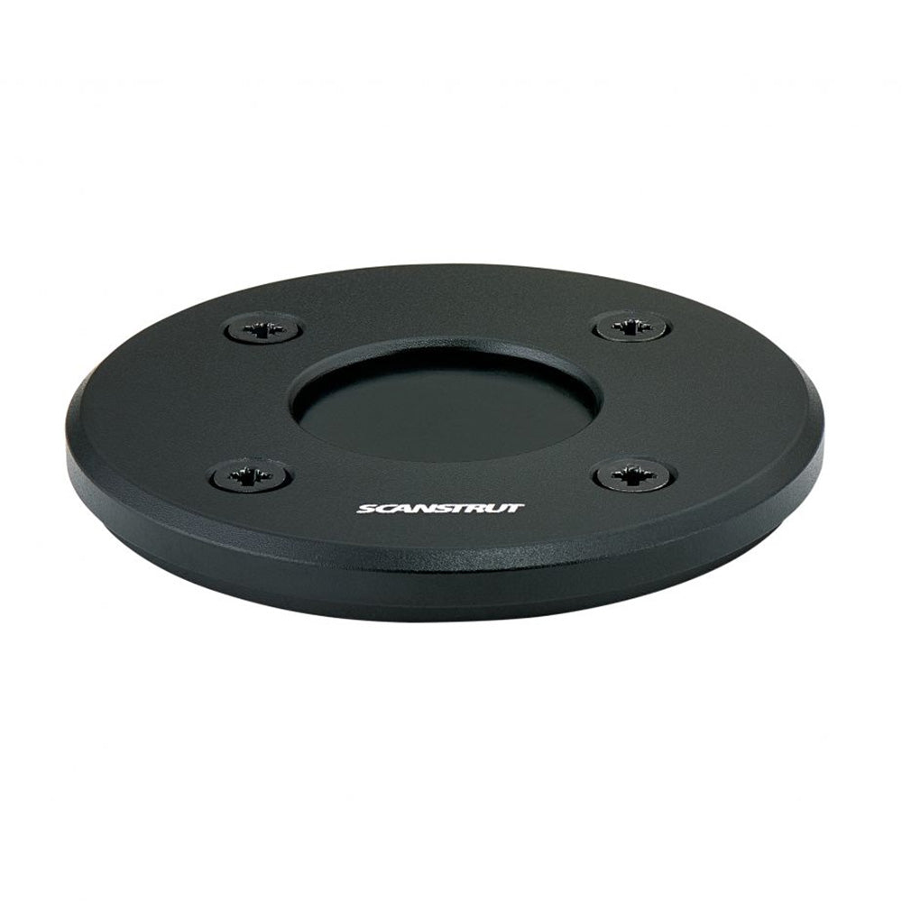 Scanstrut black anodized aluminum low-profile cable seal for wire management, fitting cables 9-14mm and connectors up to 30mm