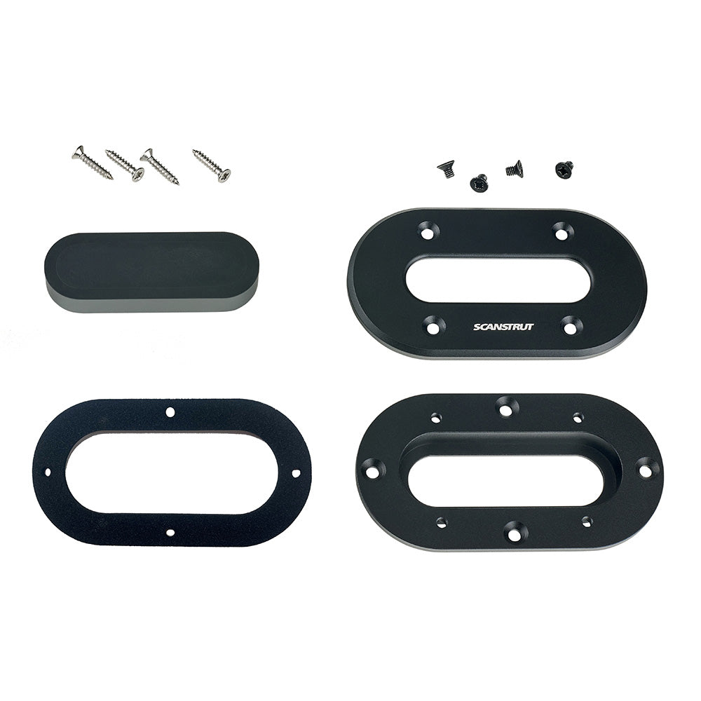 Scanstrut black anodized aluminum low-profile multi-cable seal for wire management, fits cables up to 15mm diameter.