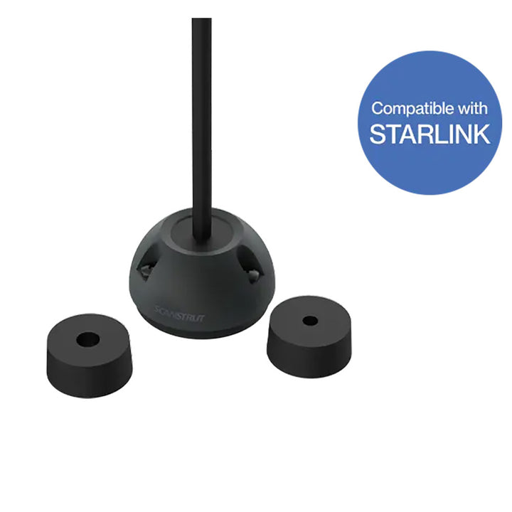 Black Scanstrut DS16-SL Starlink-compatible cable seal for wire management, designed to secure and protect cables.