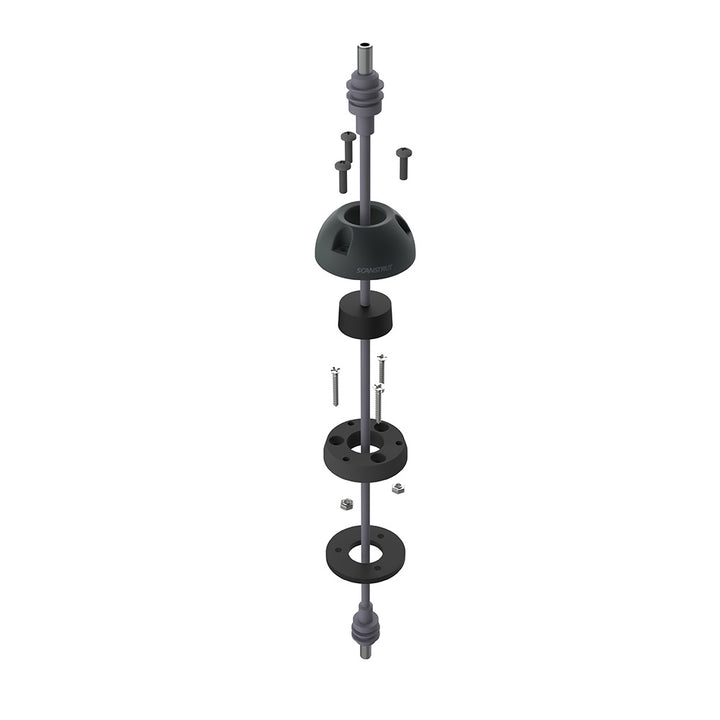 Black Scanstrut DS16-SL Starlink-compatible cable seal for wire management, with secure sealing design and durable construction.
