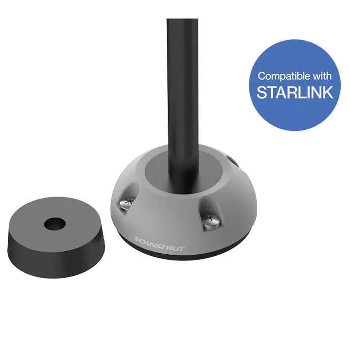 Scanstrut DS30-SL Starlink cable seal in grey for wire management, shown securing cables with a durable, weatherproof design.