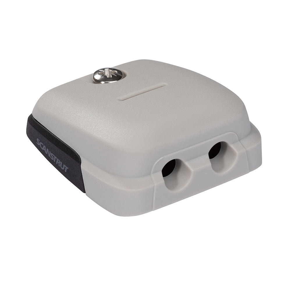 Gray Scanstrut Horizontal Double-Entry Cable Seal for wire management, designed to organize and protect multiple cables.