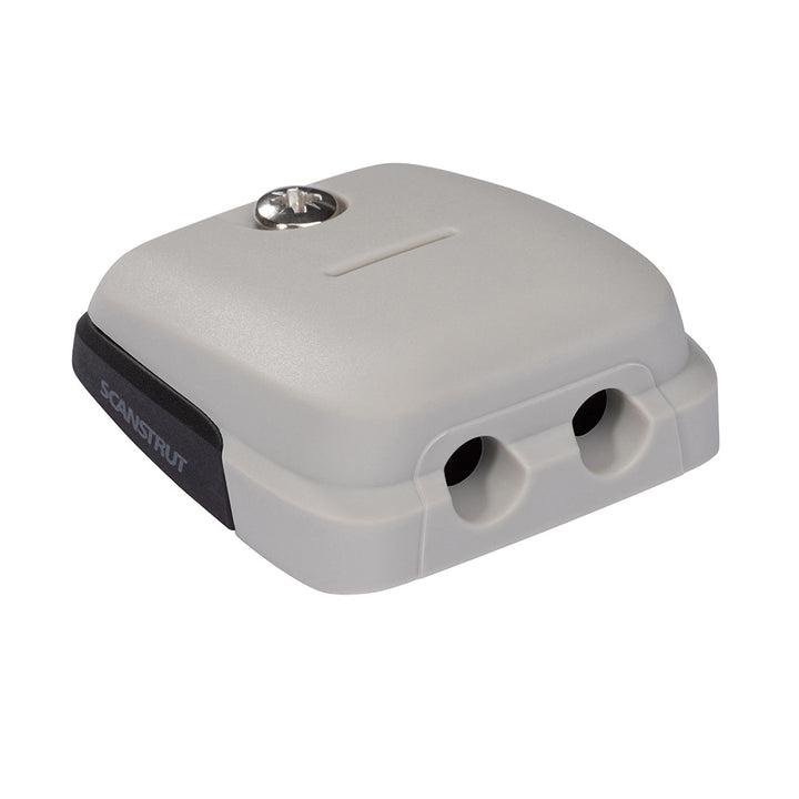 Gray Scanstrut Horizontal Double-Entry Cable Seal for wire management, designed to organize and protect multiple cables.