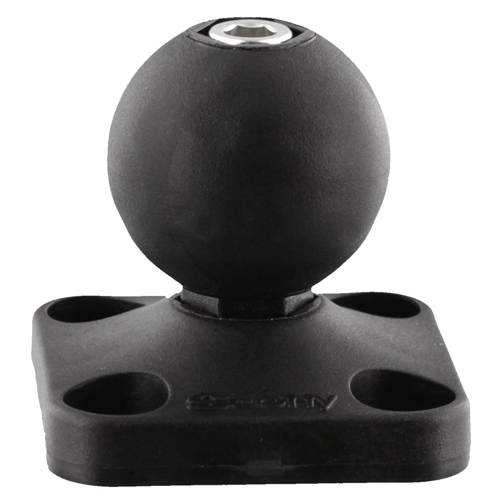 Scotty 166 1.5 Ball System Base accessory for fishing rod holders, featuring a durable black finish and mounting platform.