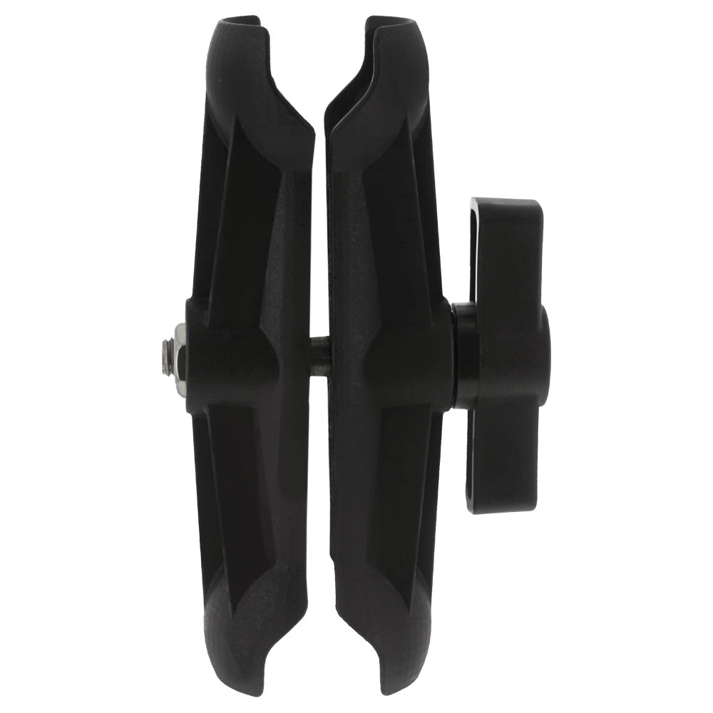 Scotty 171 2.25-inch ball system arm for fishing accessories, black metal with adjustable joint for rod or equipment mounting.