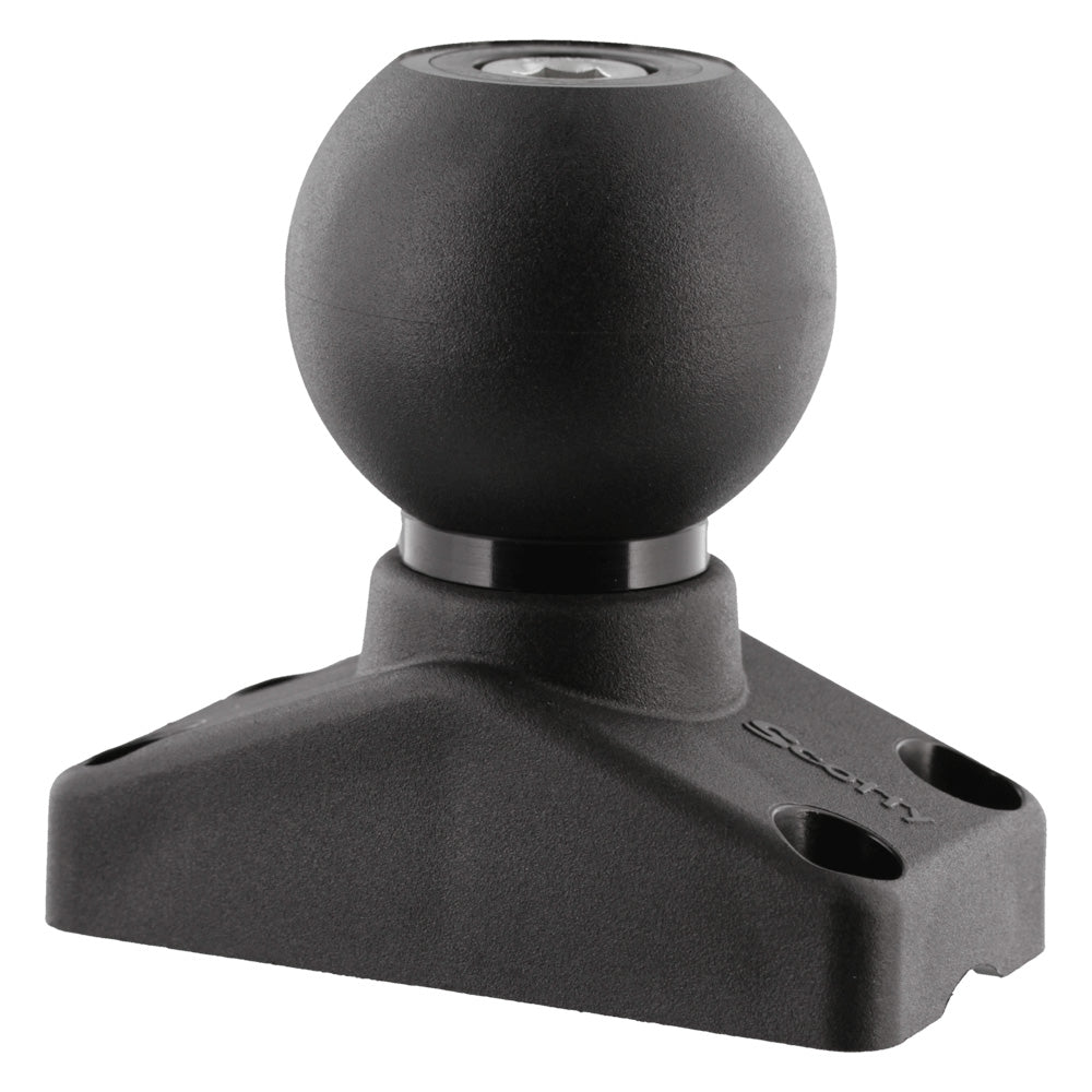 Scotty 176 2.25-inch Ball System Base for fishing accessories, shown in black with mounting features.