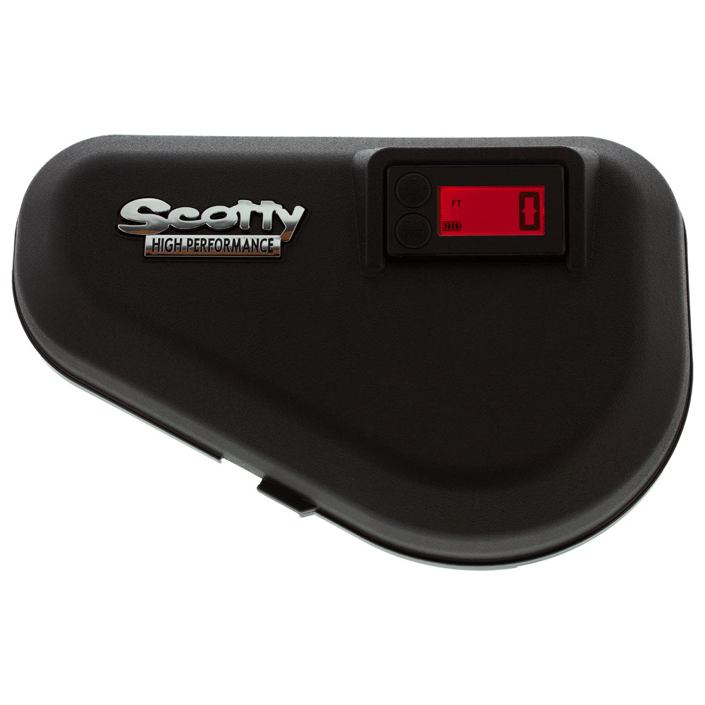Scotty 2135 HP replacement lid with LCD counter for downrigger accessories, showing the clear display and durable construction.