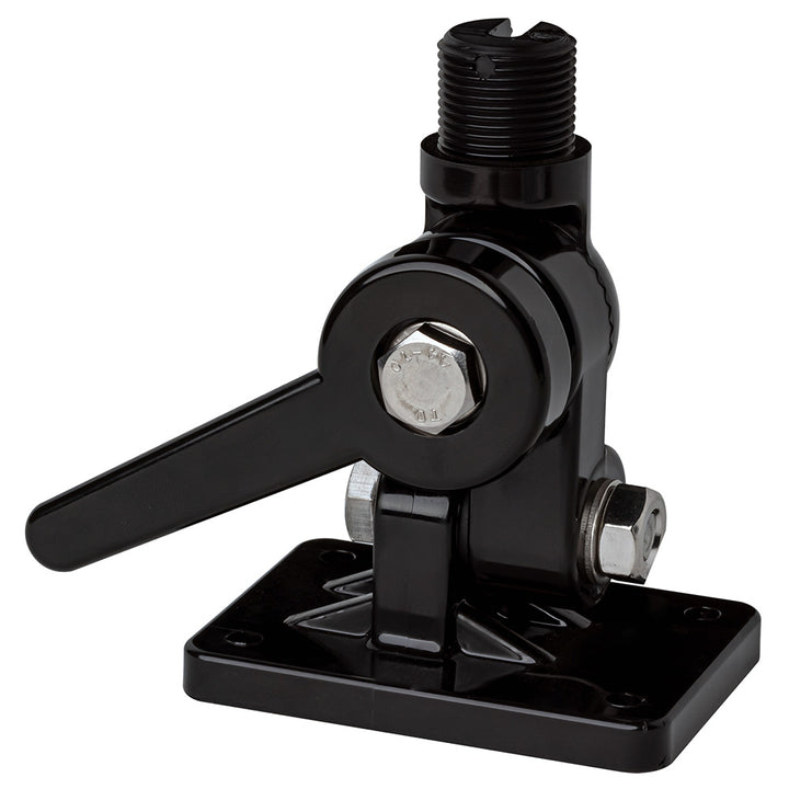 Scout Four-Way Nylon Ratchet Mount in black, designed for secure antenna installation with durable nylon construction.