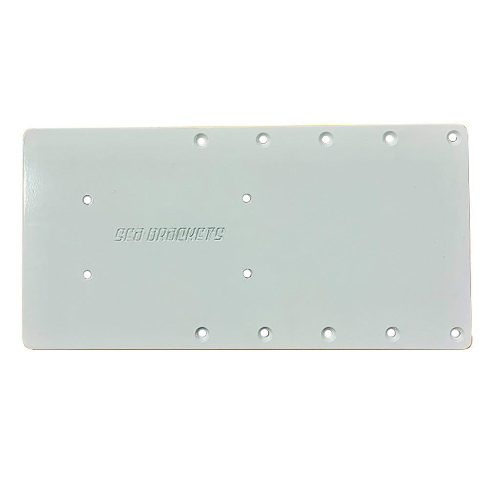 Sea Brackets 14" straight trolling motor plate for Garmin Kraken, marine trolling motor accessories with sturdy mounting surface.