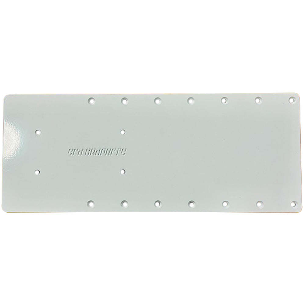 Sea Brackets 18" straight trolling motor plate for Garmin Kraken, designed for secure mounting of trolling motors on boats.