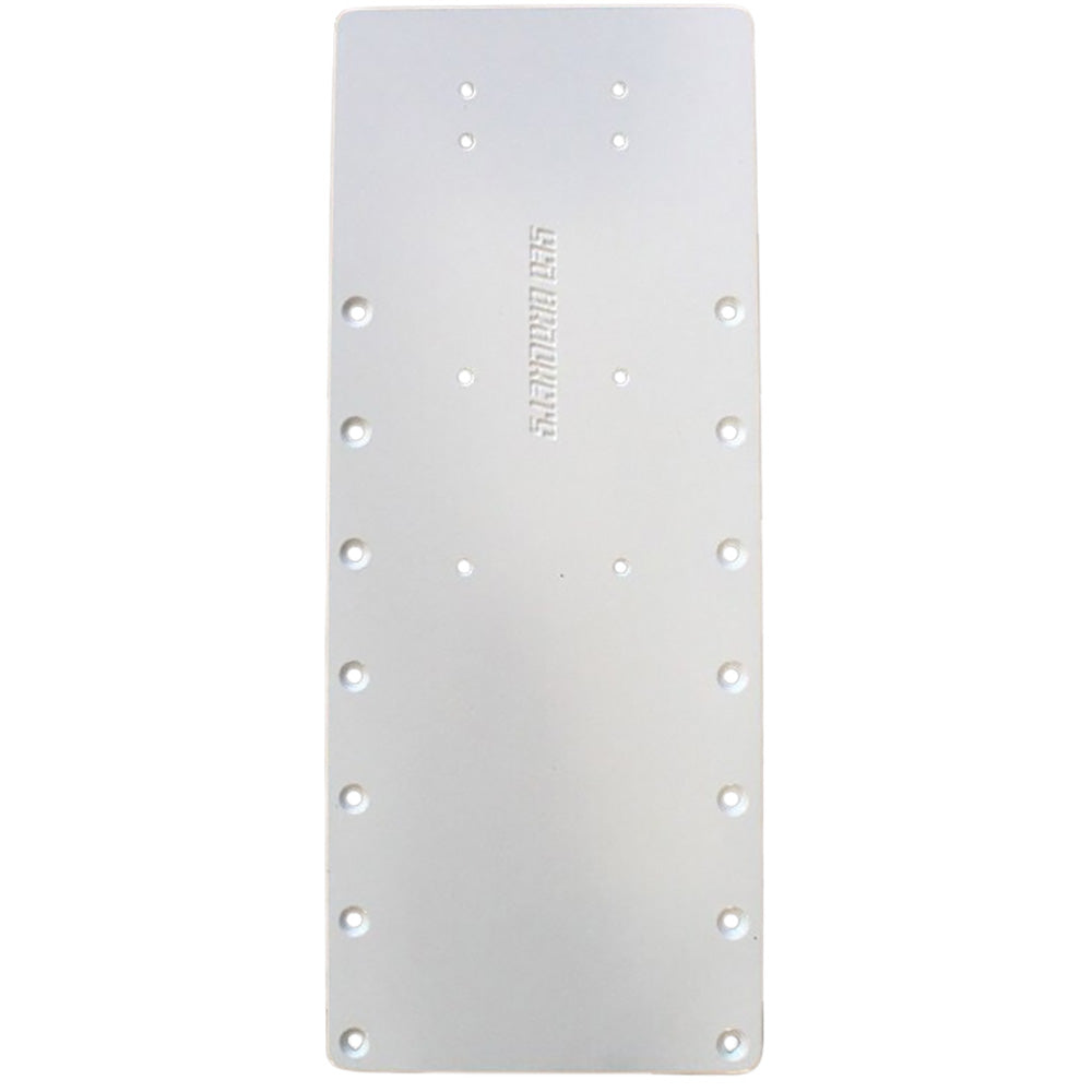 Sea Brackets 20-inch straight trolling motor plate, a durable accessory for trolling motor mounting on boats.