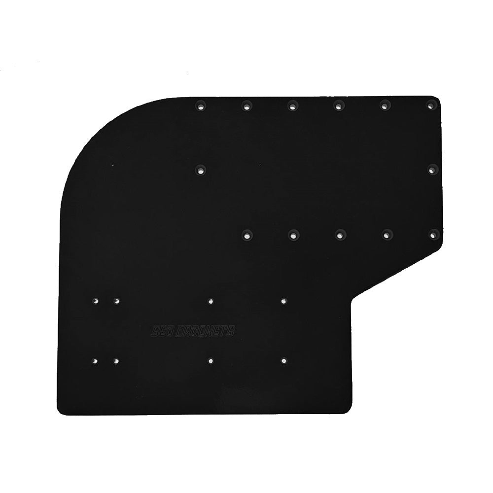 Supports Sea Brackets pour grande plaque de moteur de pêche à la traîne décalée - Noir