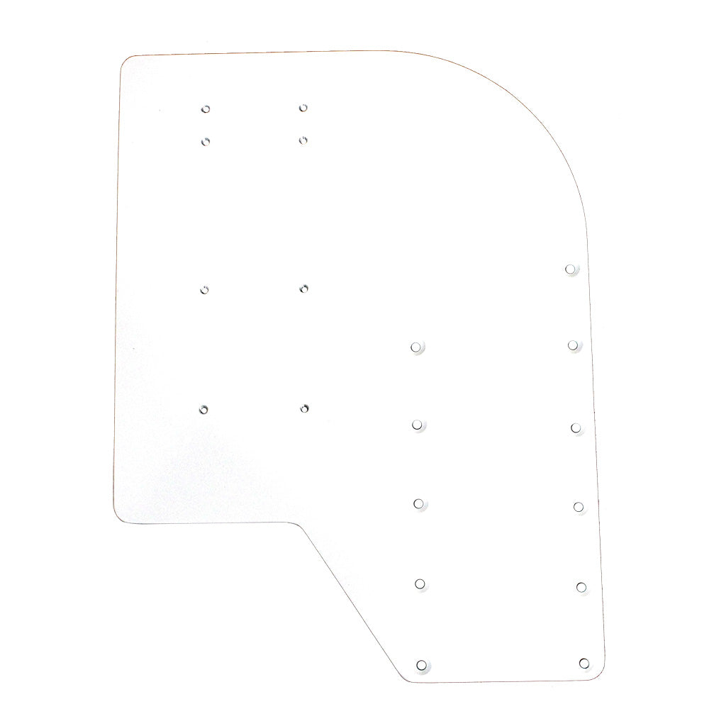 Sea Brackets Small Offset Trolling Motor Plate for trolling motor accessories, showing the metal plate with mounting holes.