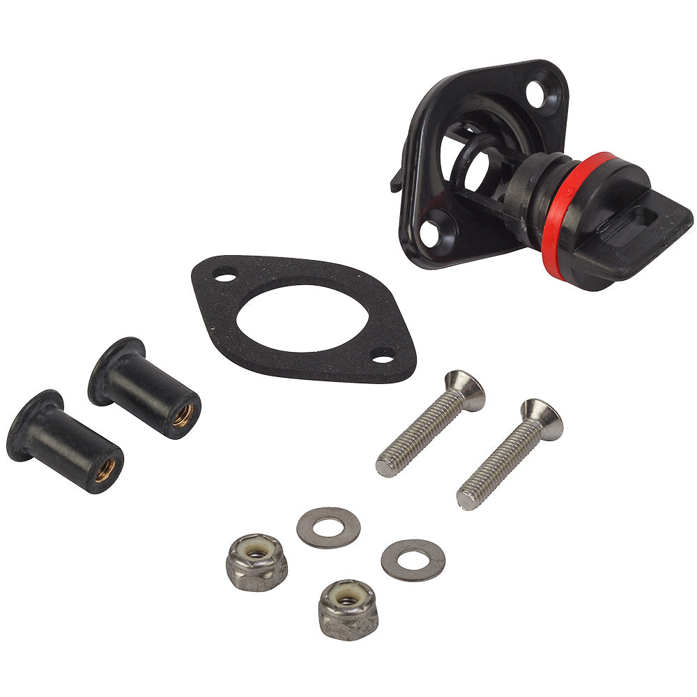 Sea-Dog drain plug kit accessories with multiple plugs and fittings for marine drainage solutions, branded Sea-Dog.