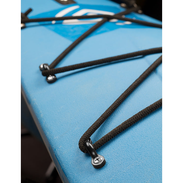 Sea-Dog kayak deck bungee kit with black elastic cords and hooks for secure kayak storage and accessories.