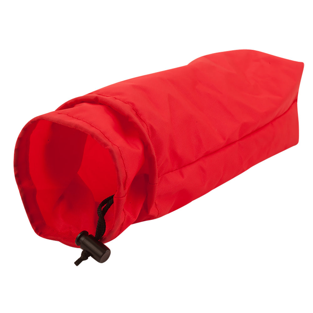 Red Sea-Dog nylon deck plate bag measuring 5x10 inches, designed for marine accessories and deck storage.
