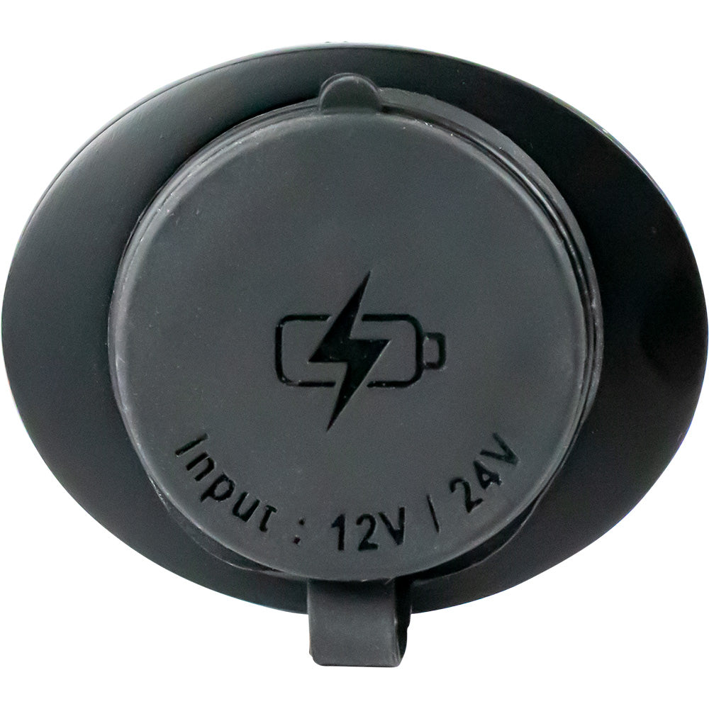 Sea-Dog oval surface mount USB 3.0 and USB-C power socket accessory for marine or outdoor use, featuring durable construction.