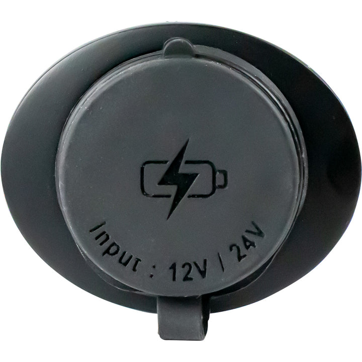 Sea-Dog oval surface mount USB 3.0 and USB-C power socket accessory for marine or outdoor use, featuring durable construction.