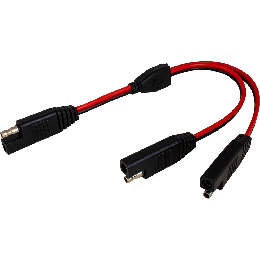 Sea-Dog SAE Power Cable Splitter shown with two connectors for marine or automotive electrical accessories.