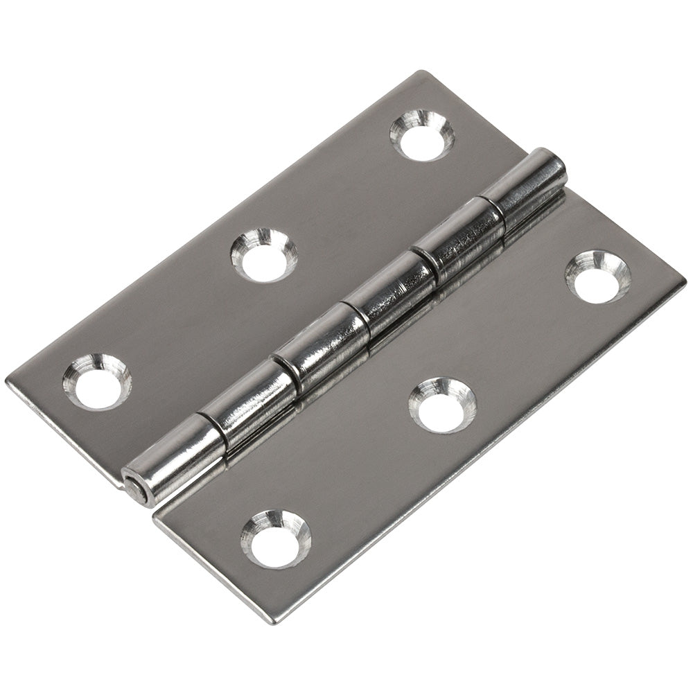 Sea-Dog stainless steel butt hinge, 2-inch size, durable stamped 304 stainless steel for marine or industrial use.