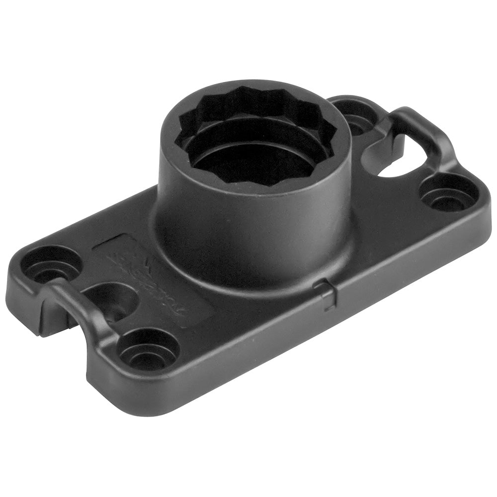 Sea-Dog Triple Threat Rod Holder surface mount base, durable fishing rod holder for boat mounting, black plastic construction