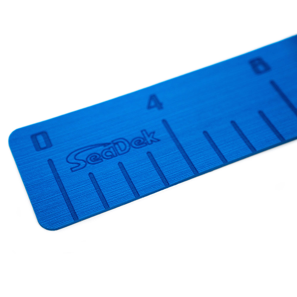 SeaDek 36-inch fish ruler in Bimini Blue with SeaDek logo, designed for boat deck or galley use.