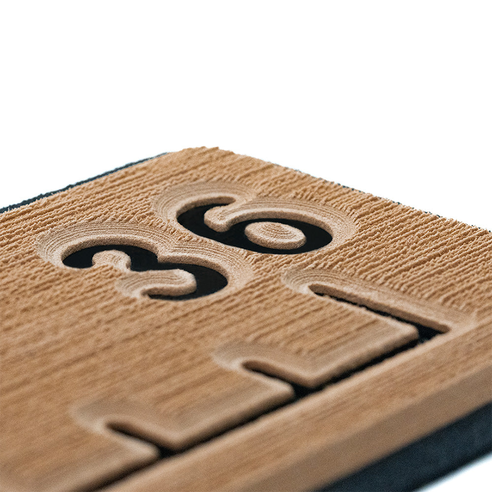 SeaDek 36 Routed Ruler for deck and galley, 6mm brushed mocha and black textured surface, durable marine-grade material.