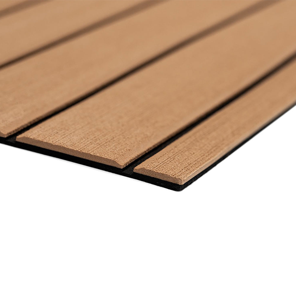 SeaDek 40x80-inch teak full sheet for deck or galley, 6mm thick with brushed mocha and black textured surface.