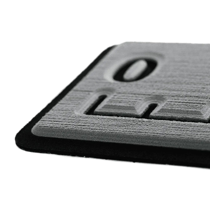 SeaDek 48 Routed Ruler for deck and galley, 6mm brushed texture in mocha and black, showcasing durable marine-grade material.