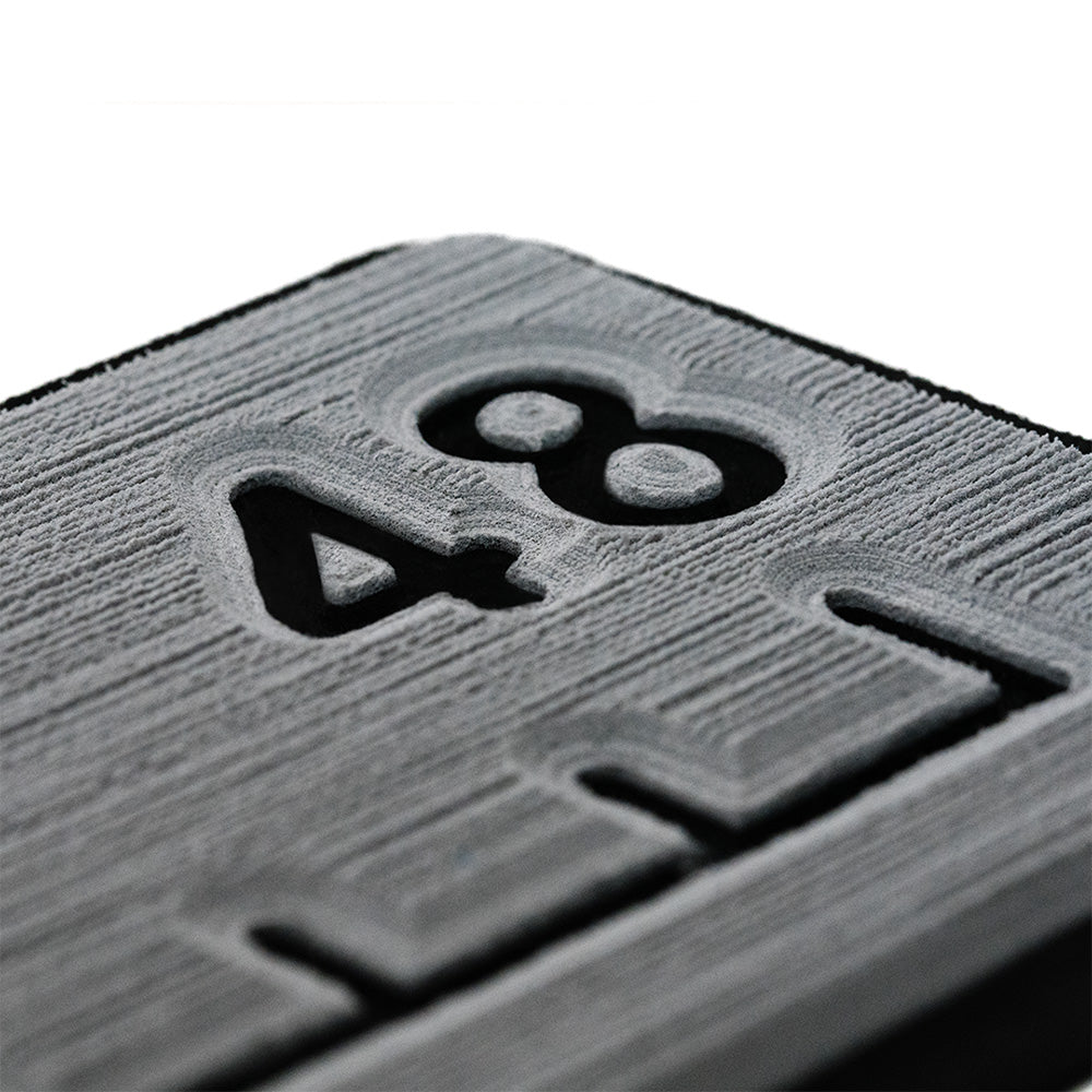 SeaDek 48 Routed Ruler for deck and galley, 6mm brushed texture in Storm Grey and Black, made by SeaDek.