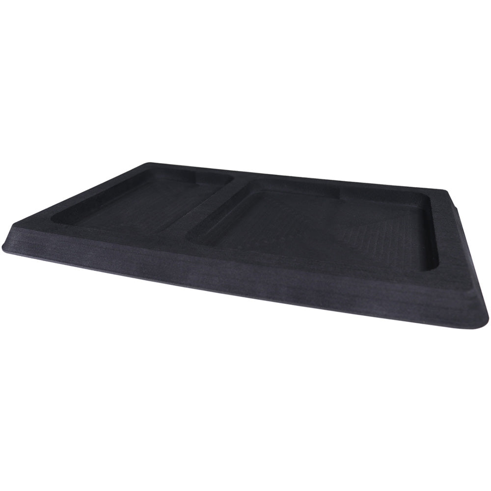 Black SeaDek Combo Dash Pocket for boat deck and galley, featuring a textured surface and storage compartments.