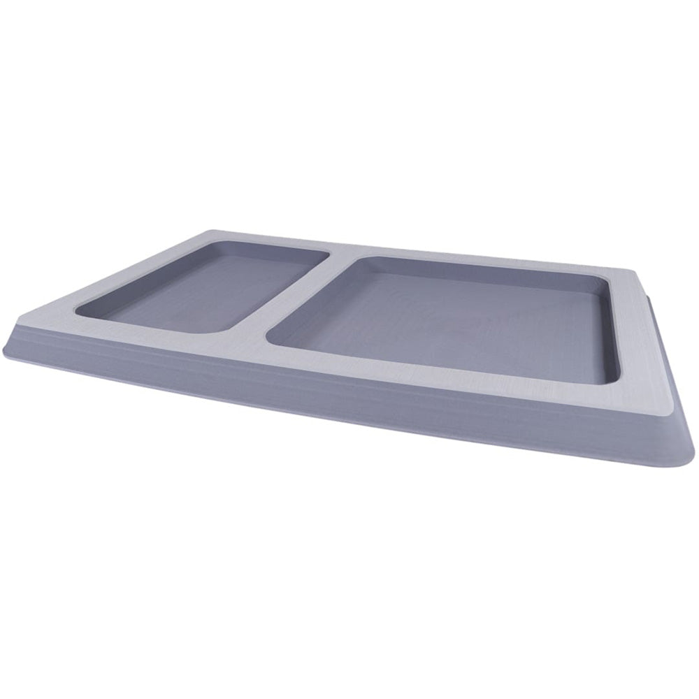 SeaDek Combo Dash Pocket for deck and galley in Cool Gray and Storm Grey, made by SeaDek, with textured surface and storage pocket.
