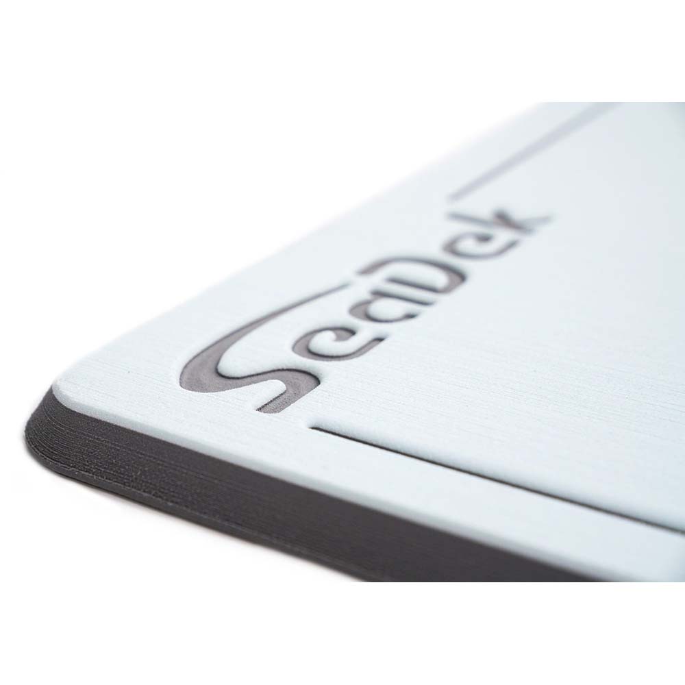 SeaDek Large Helm Pad for deck and galley, Caribbean Blue and Storm Grey, made by SeaDek for comfortable boating.