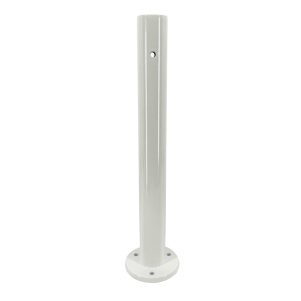 Seaview 12-inch light post with 2.75-inch round base plate, outdoor accessories for marine or dock lighting.