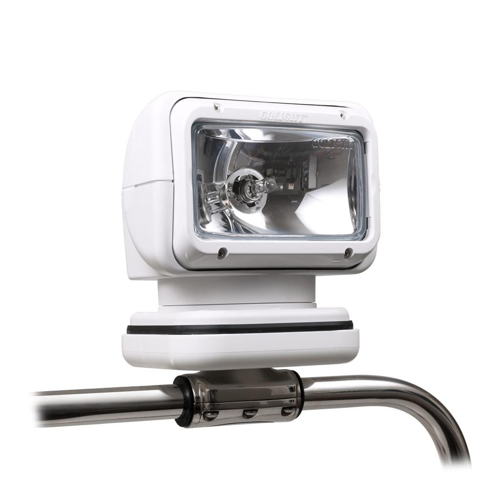 Seaview Rail Mount accessory for Golight, black metal with mounting bracket, designed for boat or vehicle lighting systems.