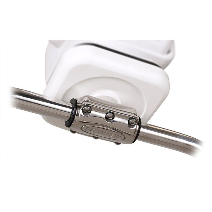 Seaview Rail Mount accessory for Golight, designed for secure attachment to boat railings, in black finish.
