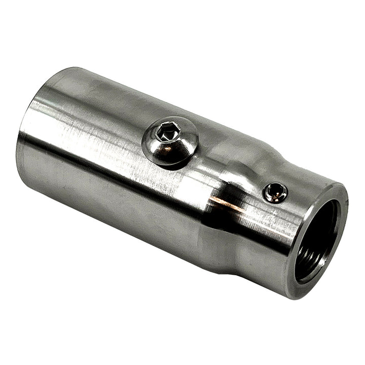 Seaview Starlink stainless steel 1-14 threaded adapter for antenna mounts and accessories, with metallic finish and threading details.