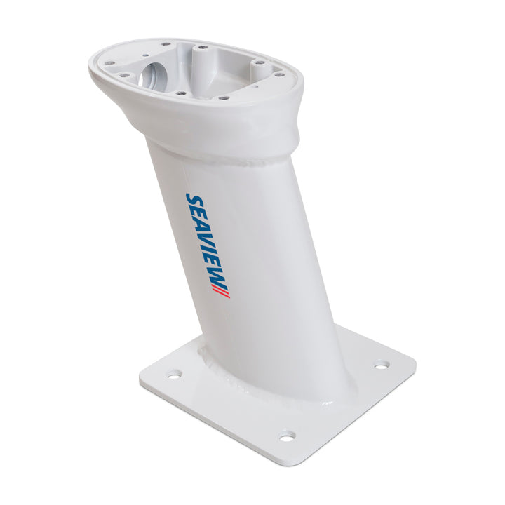 Seaview 10-inch modular radar and TV mount with aft raked 7x7 base plate and top plate required for secure installation.