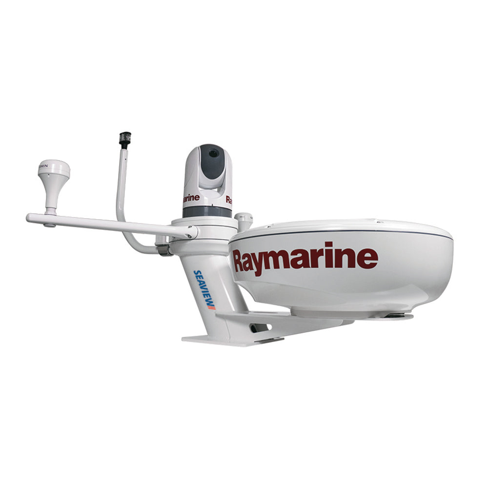 Seaview 12.5-inch dual mount for radar and TV domes with top plate, black metal radar/TV mount for marine applications